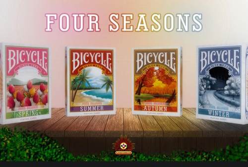 纸牌bicycle四季春夏秋冬扑克