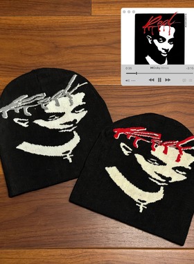 nojob vintage古着「YVL」Playboicarti恶搞专辑封面提花针织冷帽