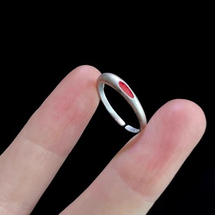nojob vintage古着「一点红」y2k戒指美式复古小众指环男女配饰潮