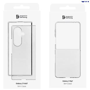 zFlip7透明手机壳简约基础折叠保护套PC硬壳带前框时尚 三星官方认证合作正品 适用zFold7
