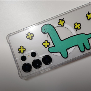 韩国官方正品 三星S25Ultra乔古曼联名恐龙可爱卡通手机壳保护套磁吸防摔INS风萌系可挂绳