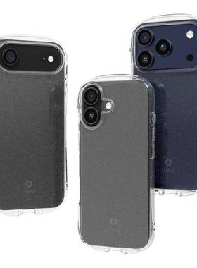 日本正品 iFace hamee适用苹果17Proamx/Air/17防摔小蛮腰透明手机壳硅胶套保护壳经典软时尚闪粉珠光简约