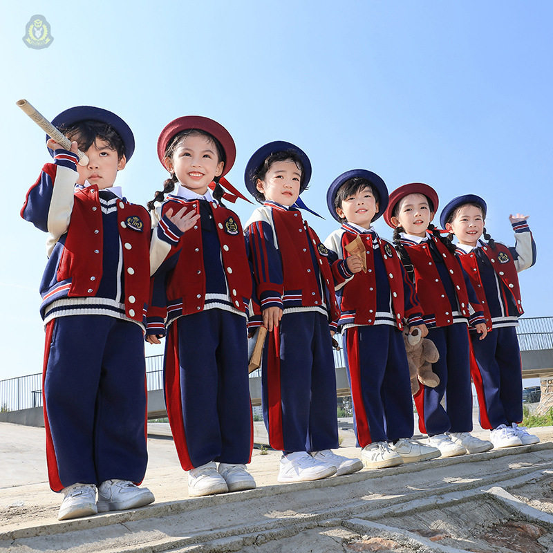 小学生校服春秋款棒球服三件套四季班服幼儿园园服毛衣马甲秋冬装