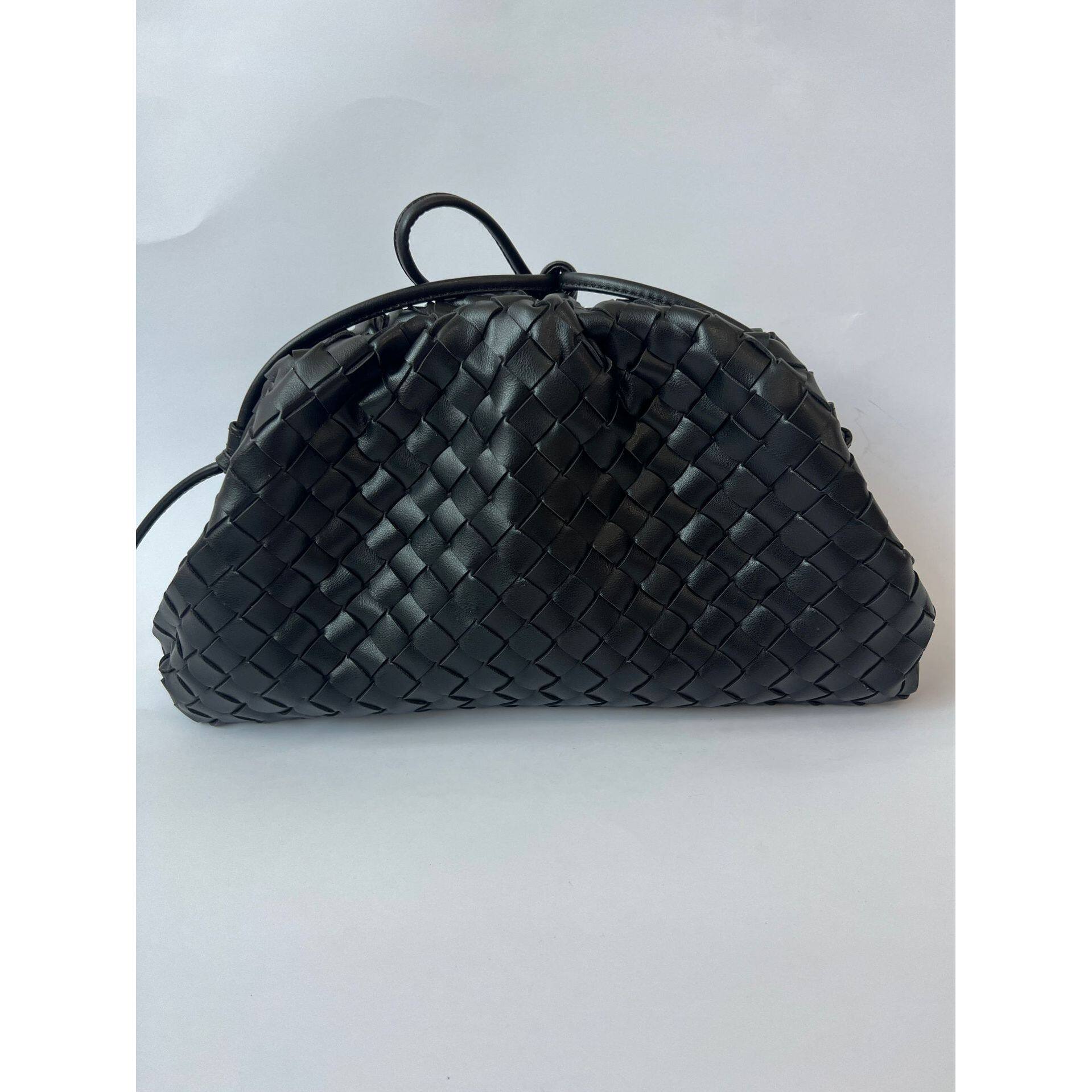 手工编织单肩手提托特包