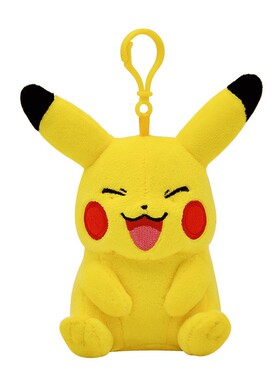 正版授权精灵宝可梦毛绒玩具公仔皮卡丘挂件钥匙扣书包挂饰杰尼龟