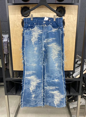 Alex日代 TAAKK DESIGN FLARED PANTS 破坏拼接牛仔裤 23ss