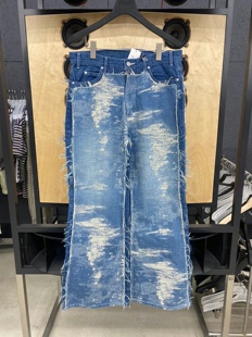 Alex日代 TAAKK DESIGN FLARED PANTS 破坏拼接牛仔裤 23ss