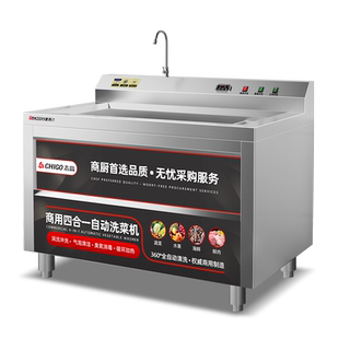 志高洗菜机商用全自动水果蔬菜气泡大型涡流清洗机预制菜加工设备