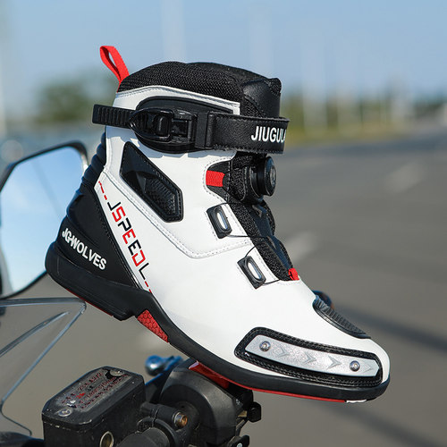 骑行鞋男防滑九股狼摩托车防水