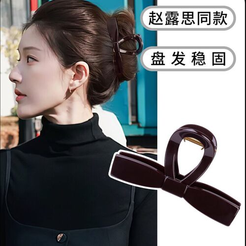 抓夹蝴蝶结女高级感2026新款