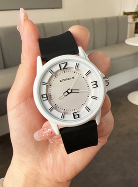 COMELY多巴胺手表简约高颜值数字百搭初高中可爱小清新防水小众