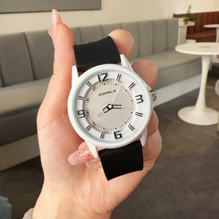COMELY多巴胺手表简约高颜值数字百搭初高中可爱小清新防水小众