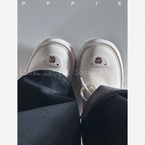 PPPIE 丝绸山茶花 可踩着穿粗跟厚底鞋！！