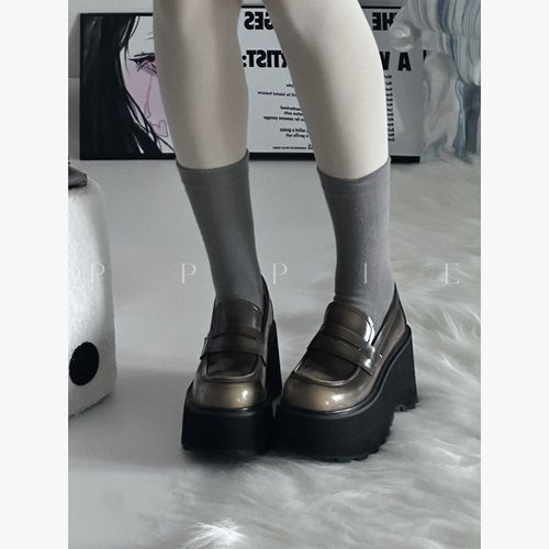 PPPIE 暴力熊擦色小皮鞋！！9cm厚底鞋！