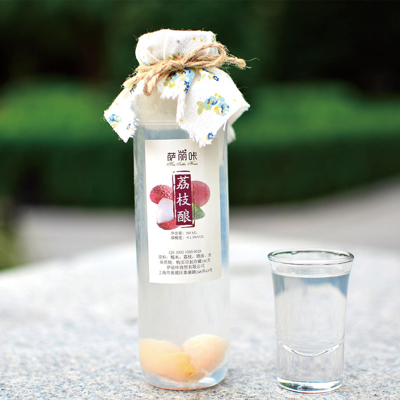 萨丽咔荔枝酿荔枝酒农家自酿夏季水果酒甜酒低度果酒355ml包邮|msdalam kategori Liquor, Penyediaan arak/Wine - dari Buy2taobao.com untuk memberikan perkhidmatan ejen Taobao profesional membeli
