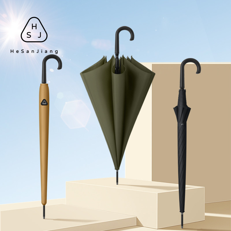 超大防风暴雨自动雨伞女纯色加固结实英伦商务简约直杆双人长伞男