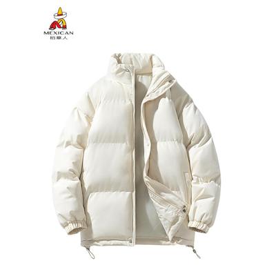 稻草人男棉衣冬季外套男款情侣装面包羽绒棉服加绒加厚保暖棉袄子