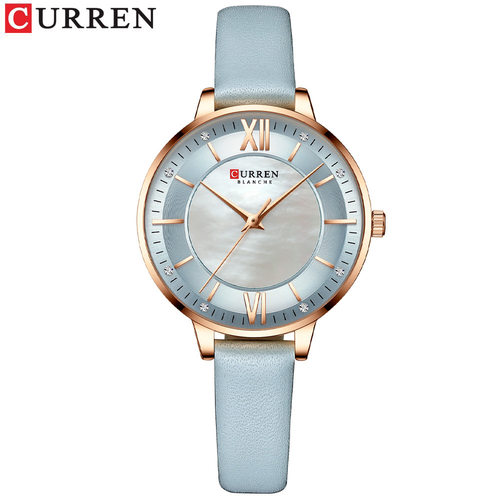 Curren/卡瑞恩9080女士手表 时尚女表 休闲皮带表 外贸手表腕表