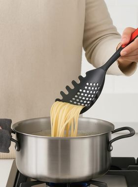 美国代购 Prepara 多功能沥水捞面勺意大利面漏勺耐高温塑料硅胶