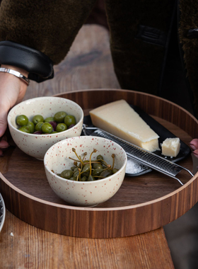 瑞典代购 Sagaform 彩色泼墨图案沙拉碗浅口大碗饭碗小碗陶瓷餐具