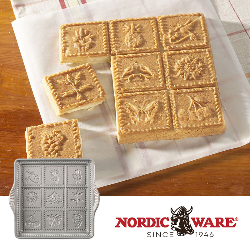 现货美国 Nordic Ware 花鸟 黄油甜酥饼干Shortbread曲奇烘焙模具