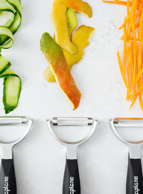 美国 Microplane 超宽蔬菜削片削皮刀土豆水果刮皮锯齿软皮去皮刀