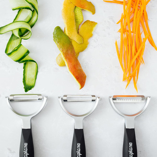 美国 Microplane 超宽蔬菜削片削皮刀土豆水果刮皮锯齿软皮去皮刀