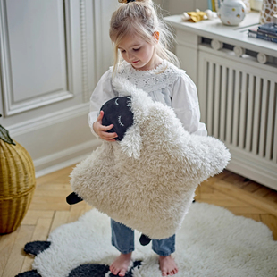 丹麦代购 Bloomingville柔软小绵羊座垫靠垫抱枕儿童玩偶娃娃玩具