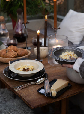 瑞典代购 Sagaform北欧ins风简约意大利面盘子汤盘深盘陶瓷大汤碗