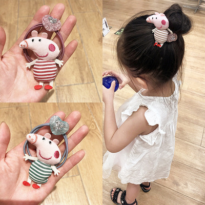 儿童发饰卡通可爱发圈橡皮筋头绳头饰宝宝水钻发绳女童扎头发皮筋
