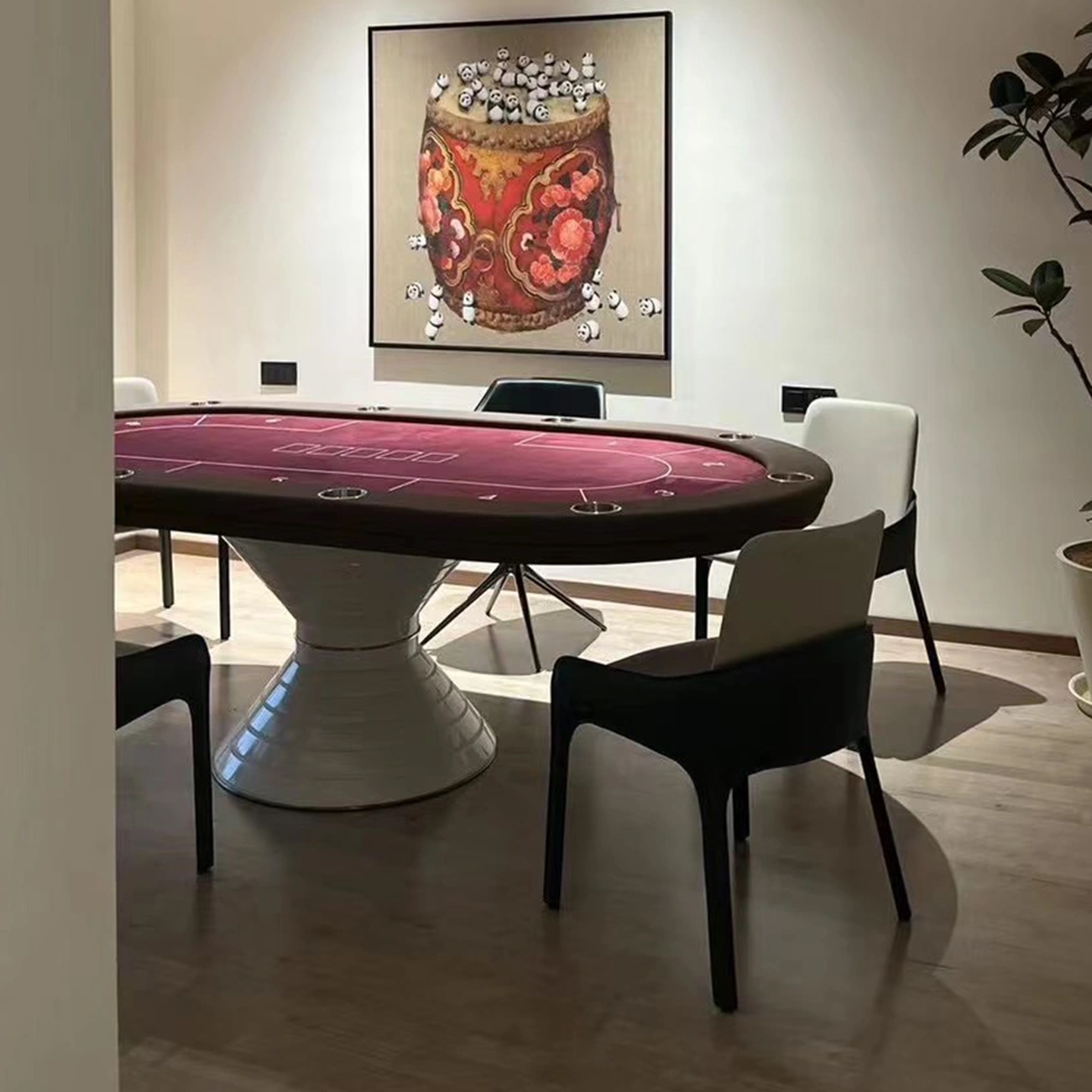 轻奢风奢华实木烤漆德州扑克桌