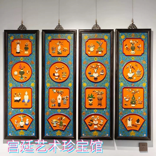 正宗老北京皇家工艺百宝嵌挂屏高端定制会员特价收藏礼物摆件礼品