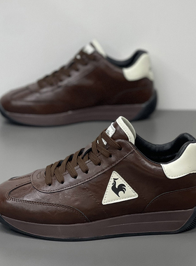 公鸡阿甘鞋2025年新款男士秋季透气保暖真皮运动低帮板鞋潮鞋子男