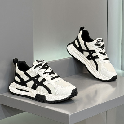 阿甘鞋欧洲站时尚真皮老爹鞋