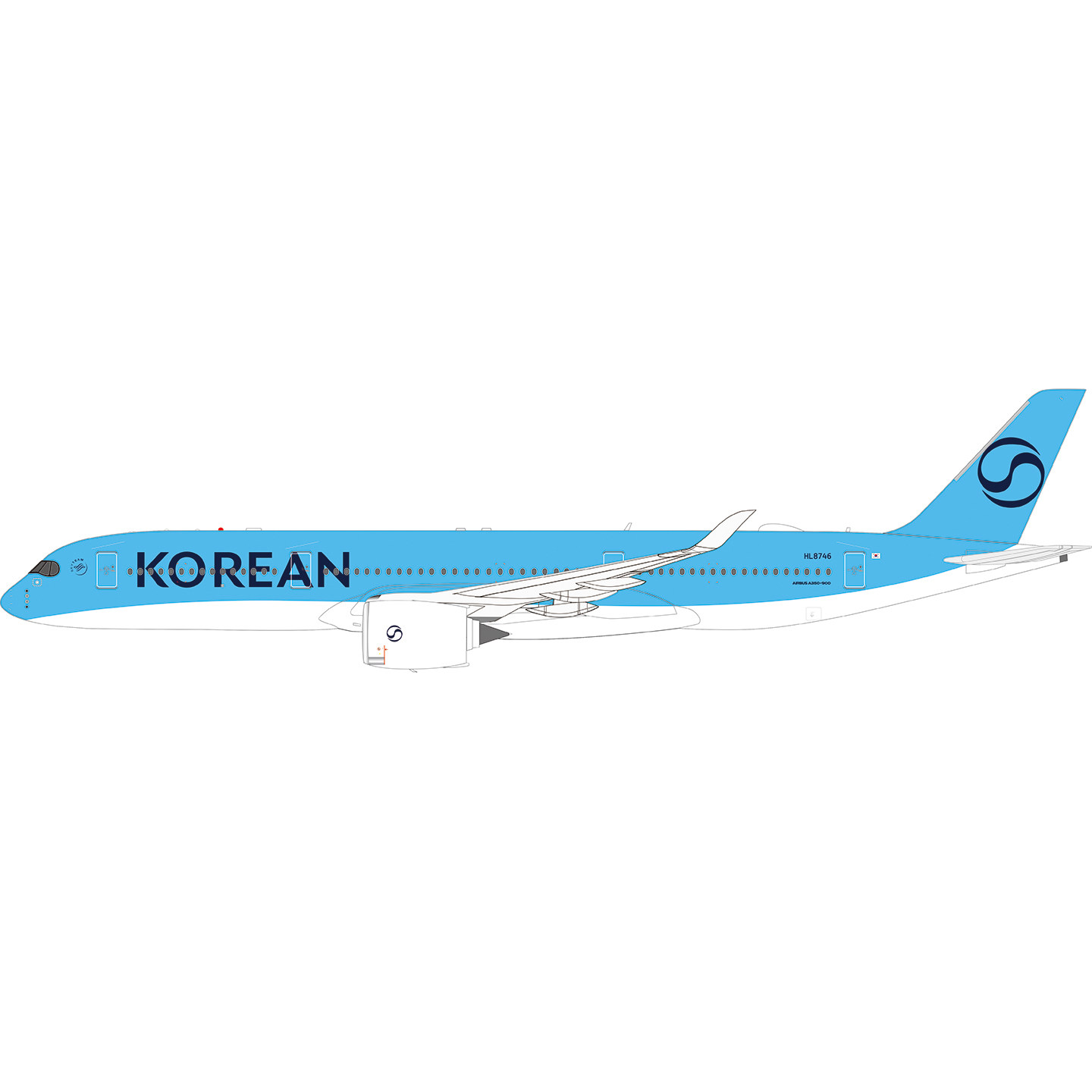 大韩航空A350-900合金飞机模型