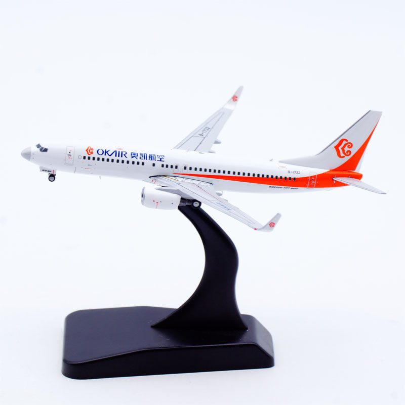 JC Wings 1:400 奥凯航空 波音B737-800 B-1732 合金 飞机模型