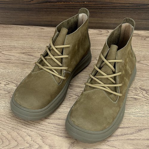 头层牛皮工装靴男款厚底马丁靴