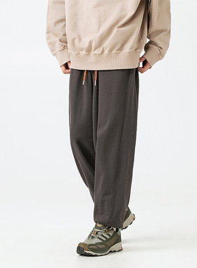 休闲束脚裤男款2025新款秋冬季宽松高级感运动裤通勤卫裤长裤