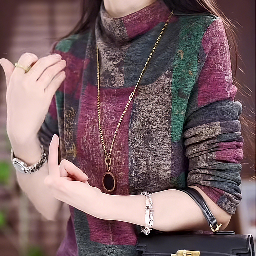 加厚德绒打底衫女士长袖保暖上衣