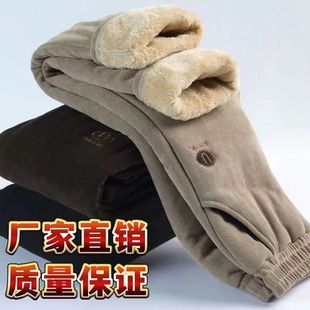 灯芯绒妈妈秋冬季新款棉裤外穿加绒加厚裤子女中老年保暖小脚裤子