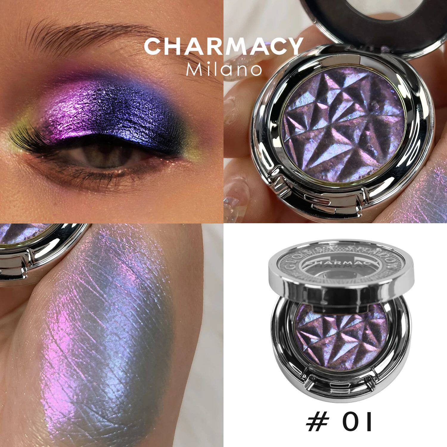 New 10 Multichrome Single Eye Shadow High Pigment Long Lasti