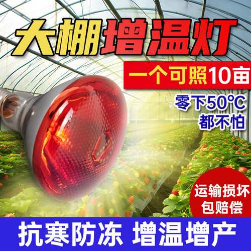 冬季大棚增温灯温室蔬菜花卉补光加热烤灯动植物养殖取暖保温灯