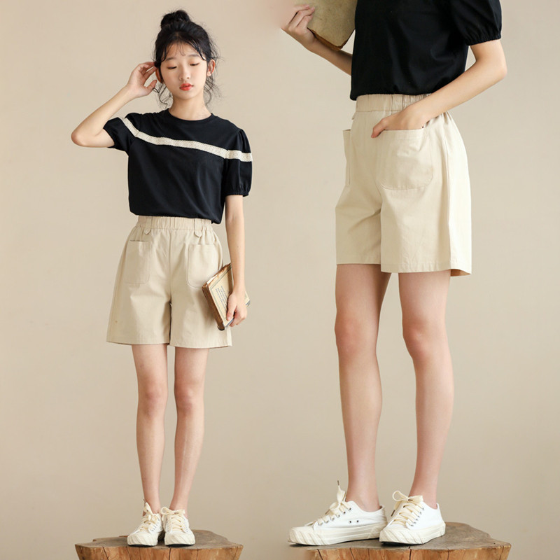 女童短裤简约新款夏季时尚休闲女生单裤宽松透气纯棉学生女孩热裤