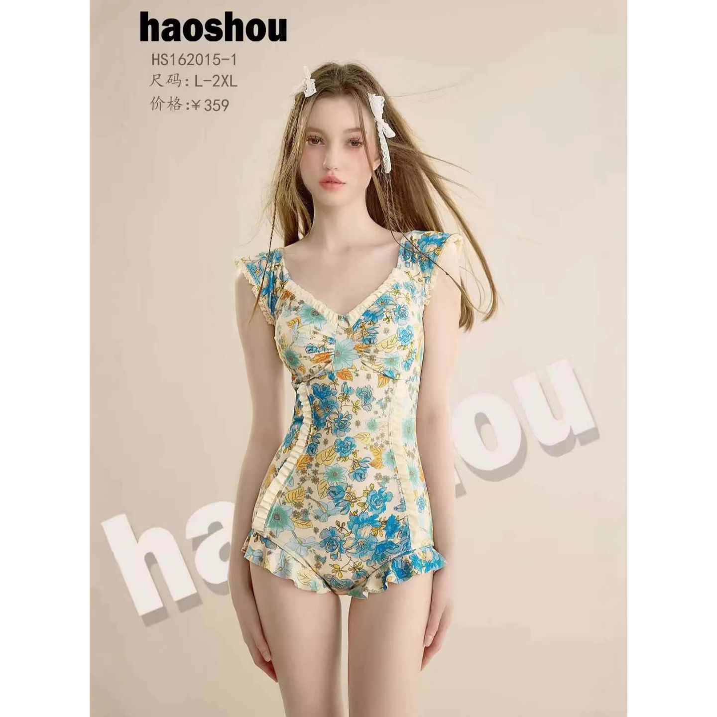 号手162015新款成人泳衣女法式度假风连体性感比基尼两件套夏季