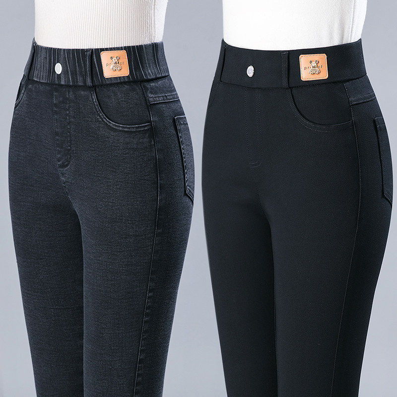 高腰牛仔裤女打底裤外穿2025秋冬季新款加绒加厚修身铅笔小脚裤,女装/女士精品,牛仔裤,淘宝优惠券,粉丝福利购,淘宝优惠卷
