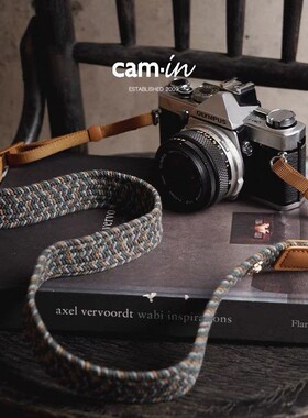 cam-in编织复古相机背带适用佳能尼康索尼富士周董MV同款相机肩带