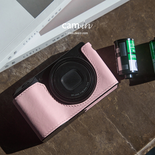 camin swift真皮牛皮理光GR4 HDF相机半包套保护套复古皮质防磕套