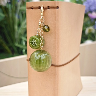 抹茶茶色串の糖果屋风手作糖球包包挂件拉链扣钥匙扣定制饰品配件