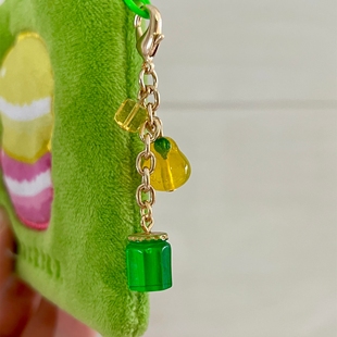 日系梨子酱拉链扣の包包挂件可搭配糖球装饰钥匙扣饰品定制配件