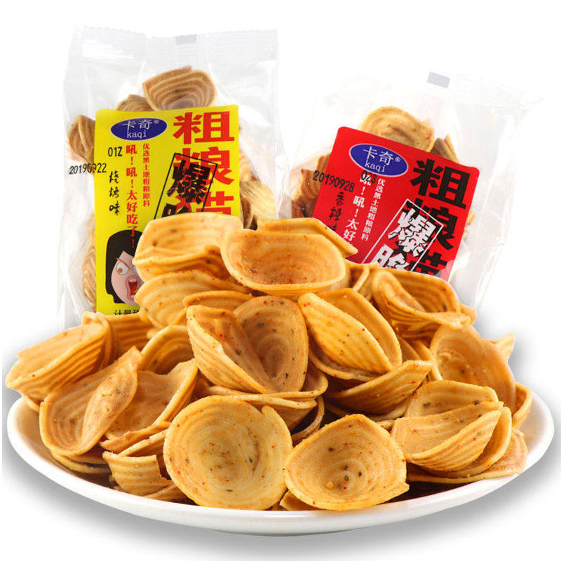 卡奇粗粮猫耳朵爆脆香辣烧烤味猫耳酥办公室休闲薯片零食整箱5斤